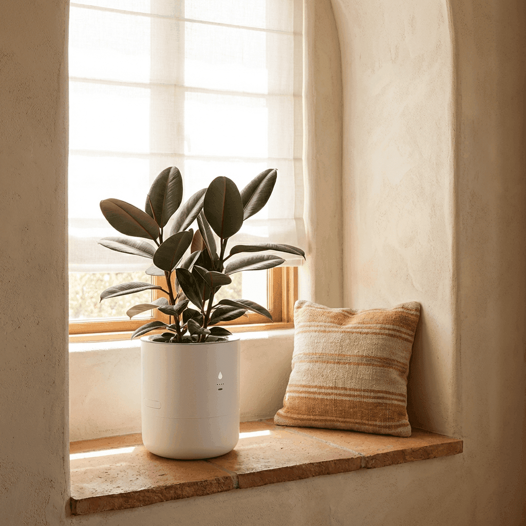 Rubber Plant in LeafyPod planter